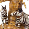 Banana Fiber Zebras Circling a Tree Christmas or Decor Ornament