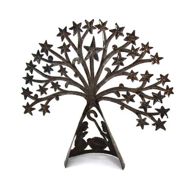 Haitian Metal Drum Tabletop Nativity with Blue Stars
