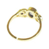 Handmade Amethyst and Moonstone Three Stone 18K Gold-Plated Ring