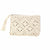 Macrame Clutch with Tassel, Cream