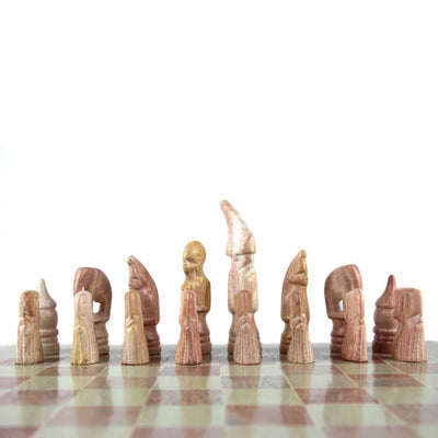 Hand Carved Soapstone Maasai Chess Set