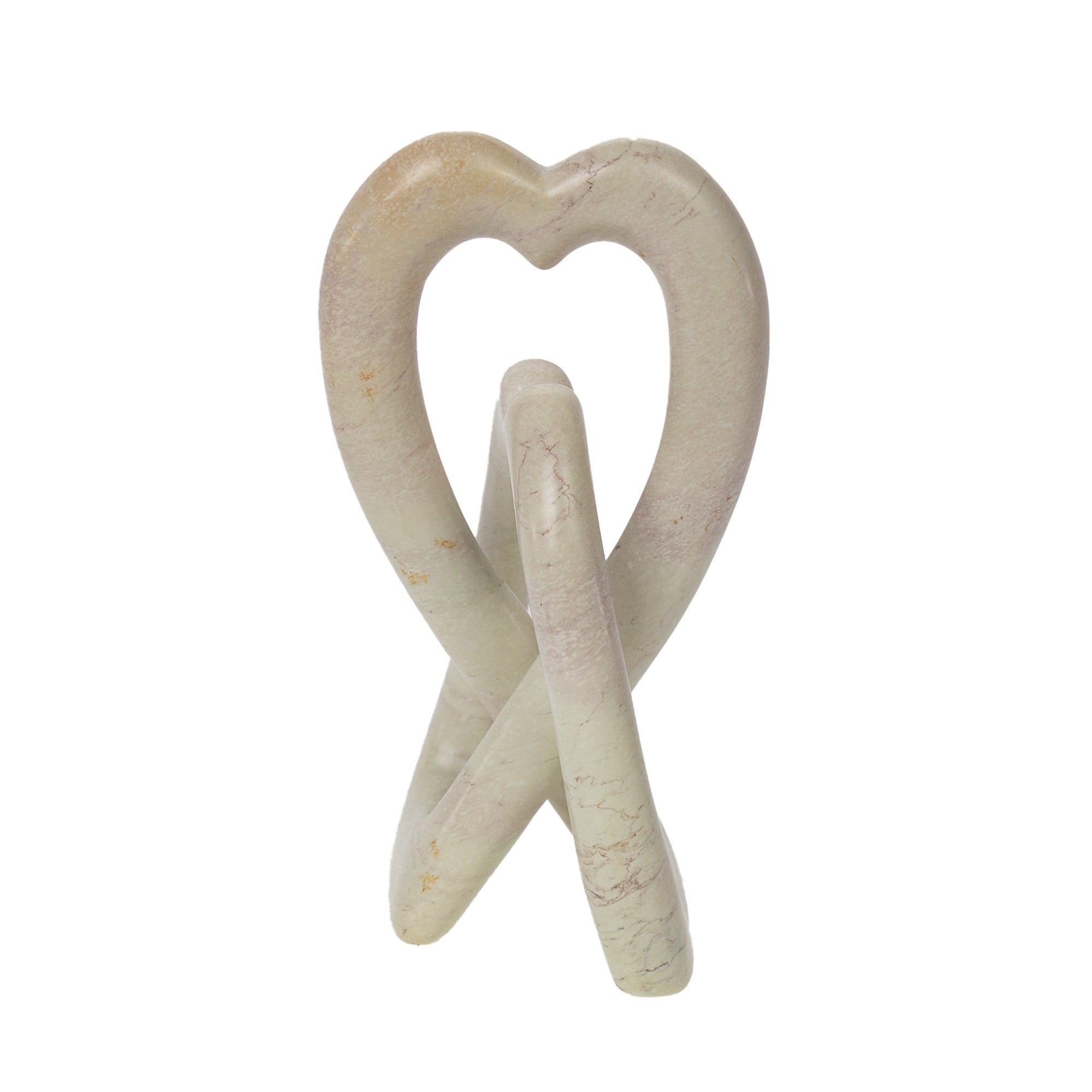 Soapstone Heart Design Eternal Love Knot Sculpture