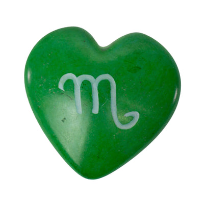 Handcarved Zodiac Kisii Soapstone Hearts, Set of 5: SCORPIO