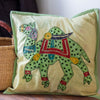 Upcycled Decorative Pillow Cover with Camel Applique - Colors will Vary