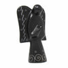 Soapstone Angel Sculpture - Black Finish with Etch Design