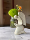 Praying Angel Soapstone Sculpture - Natural Stone