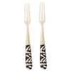 Long Batik Bone Appetizer Fork, Set of 2