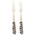 Long Batik Bone Appetizer Fork, Set of 2