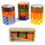 Unscented Hand-Painted Votive Candles, Boxed Set of 3 (Shahida Design)