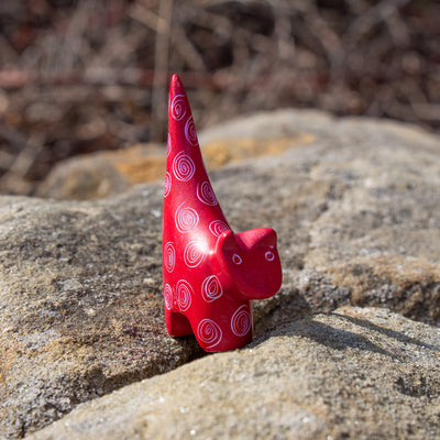 Soapstone Cat - Small - Red