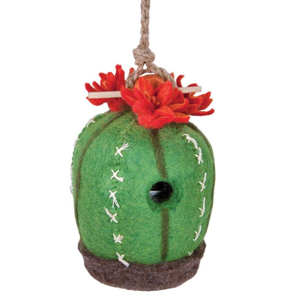 Wild Woolies Felt Birdhouse - Cactus