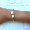 Alpaca Silver Mother-of-Pearl Squares Cuff Bracelet