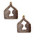 Creche Design Steel Drum Ornament, Set of 2