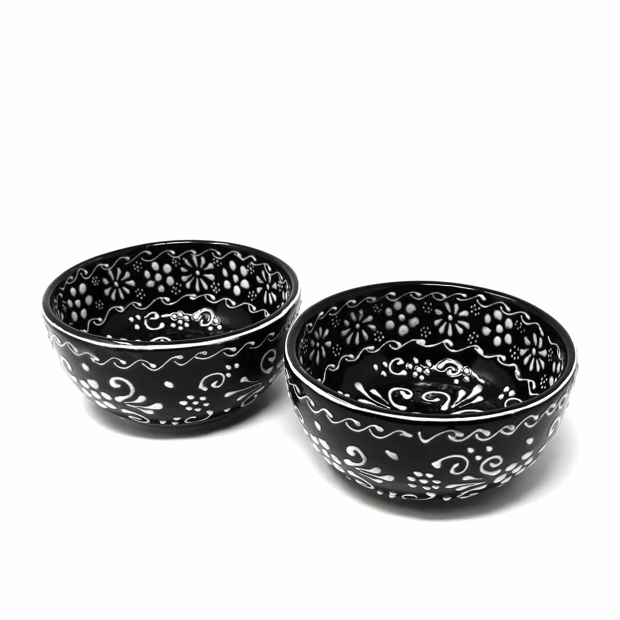 Encantada Handmade Pottery 5.5" Set of 2 Bowls, Ink