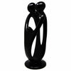 Soapstone Family 2 Parents 1 Child 10 inch- Painted Black