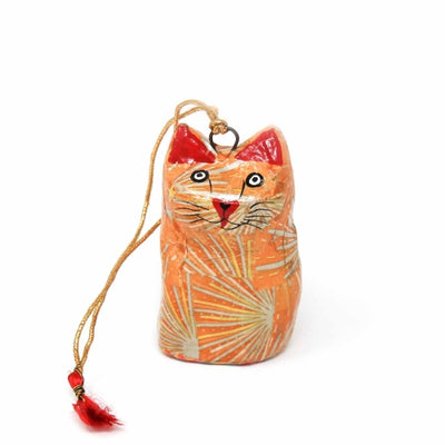 Handpainted Ornament Cat Figurine, Set of 3