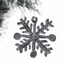 Snowflake Haitian Steel Drum Christmas Ornament 3" x 3"