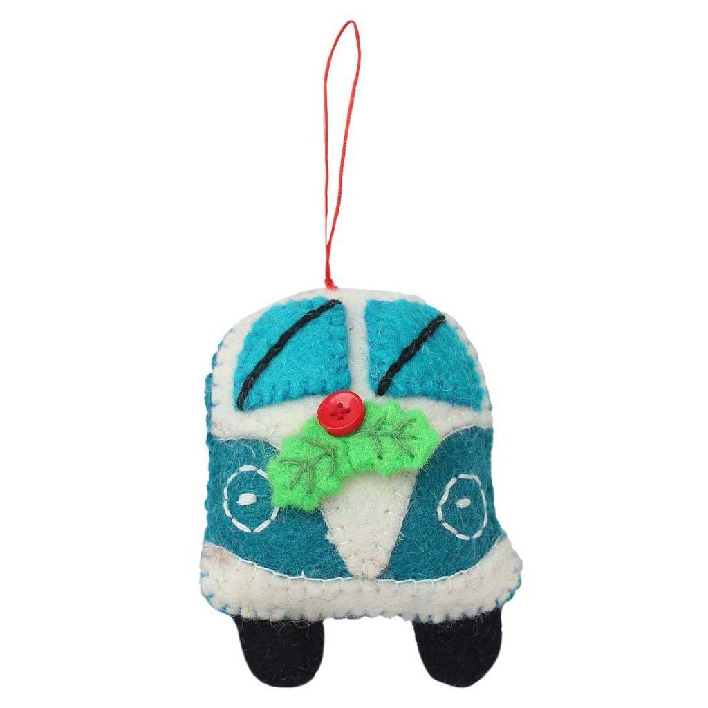 Turquoise Van Felt Ornament