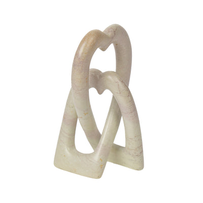 Soapstone Heart Design Eternal Love Knot Sculpture