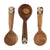 Petite Teardrop Olive Wood Scoop, Set of 3