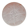 Compass Soapstone Sculpture, Light Gray Stone in Banana Fiber Box