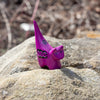 Soapstone Cat - Small - Fuchsia