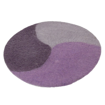 Handmade Felt Paisley 13.75inch Charger: Lilac Dusk