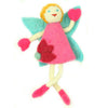 Hand Felted Tooth Fairy Pillow - Blonde with Pink Dress