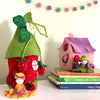 Felted Strawberry Fairy House