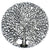 Full Branches Tree of Life Haitian Steel Drum Wall Art, 23"