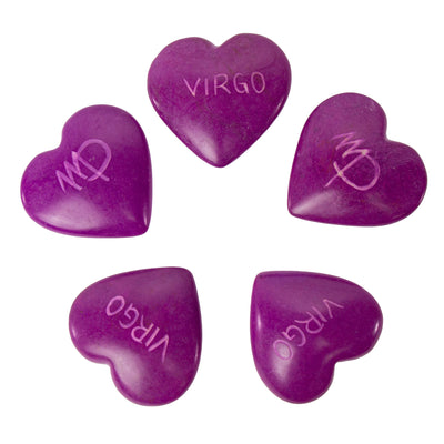 Handcarved Zodiac Kisii Soapstone Hearts, Set of 5: VIRGO