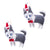 Husky Dog Santa Handmade Felt Ornaments, Set of 2