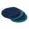 Handcrafted Felt Macaroon Trivet & Coaster Gift Set in Tidepool Blue