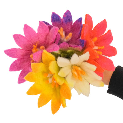 Handmade Felt Flower Bouquet, Set of 5
