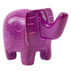 Soapstone Elephant - Medium - Fuchsia