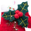 Holly Mittens and Kitten in Stocking Handmade Felt Ornaments, Set of 2