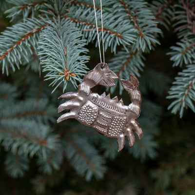 Crab Nautical Haitian Steel Drum Christmas Ornament