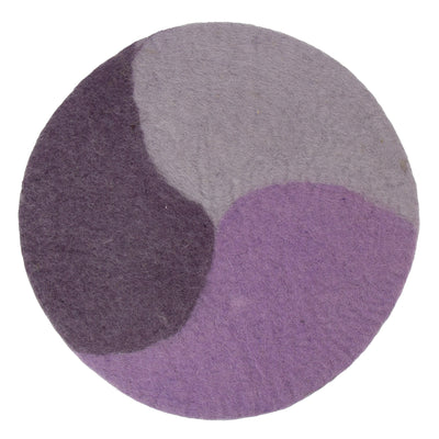 Handmade Felt Paisley 13.75inch Charger: Lilac Dusk