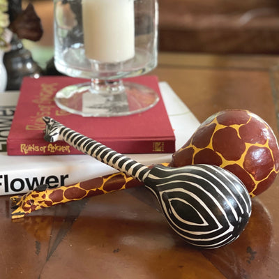 Kenya Zebra Gourd Shaker