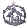 Round Ornament with Nativity Scene Steel Drum Ornament