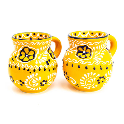 Encantada Handmade Pottery, Set of 2 Mugs, Mango - 12 oz.