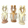 Natural Soapstone Family Sculpture - 2 Parents, 3 Children