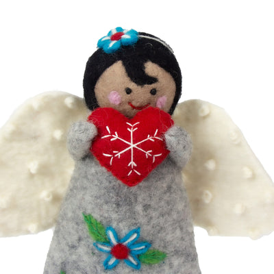 Handcrafted Felt Angel Tree Topper/Tabletop Décor, Turquoise