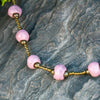 Handcrafted Clay Bead Short Necklace from Haitian Artisans, Pink