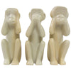 Soapstone Monkey See, Do, Hear Candle Holder Statues