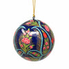 Handpainted Ornament, Blue Floral