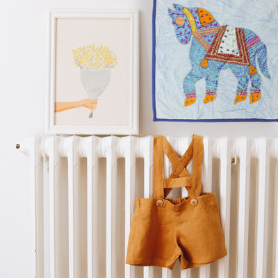 Upcycled Decorative Pillow Cover with Horse Applique - Colors will Vary