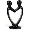 Soapstone Lovers Heart Black - 8 Inch