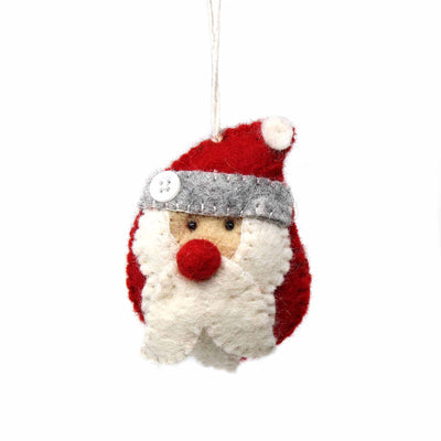 Hand Felted Christmas Ornament: Santa