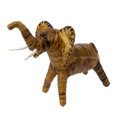 Large Banana Fiber Elephant Safari Animal Sculpture